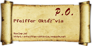 Pfeiffer Oktávia névjegykártya